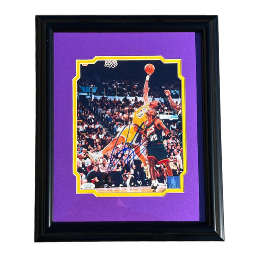 Dennis Rodman Signed Los Angeles Pose 1 Basketball Framed 8x10 Photo (JSA)