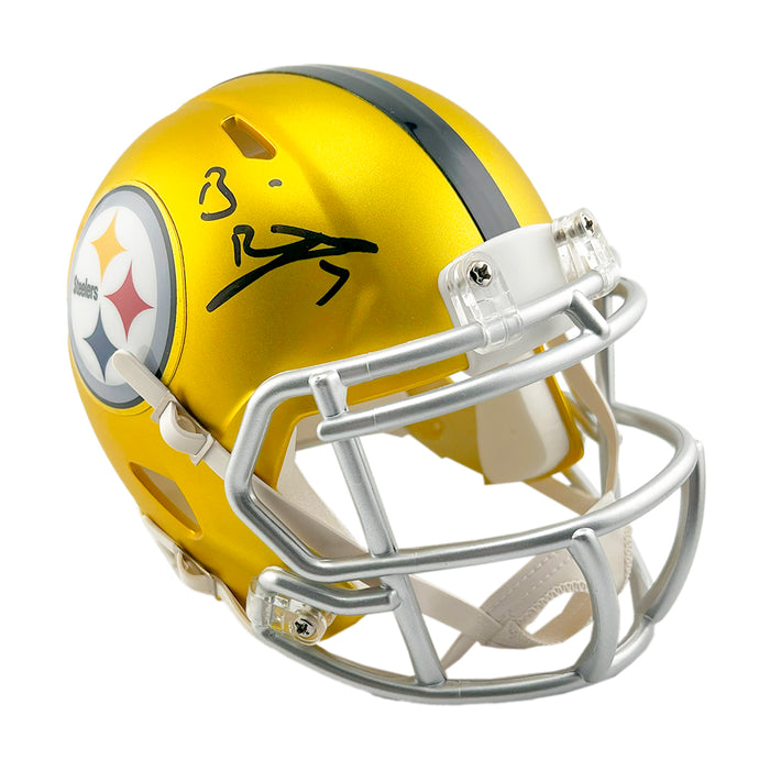 Ben Roethlisberger Signed Pittsburgh Steelers Blaze Mini Football Helmet (Fanatics)