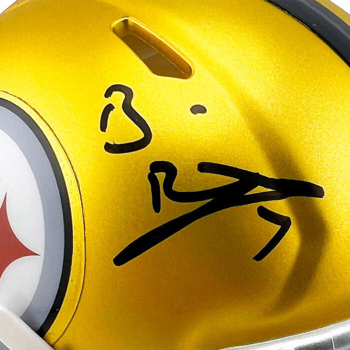 Ben Roethlisberger Signed Pittsburgh Steelers Blaze Mini Football Helmet (Fanatics)