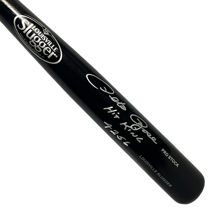 Pete Rose Signed Sorry I Bet on Baseball Inscription Louisville Slugger Official MLB Black Baseball Bat (JSA)