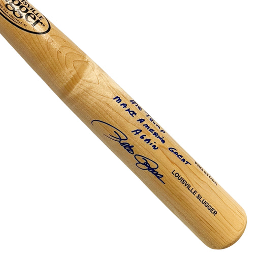 Pete Rose Signed Mr Trump Make America Great Again Inscription Louisville Slugger Official MLB Blonde Baseball Bat (JSA)