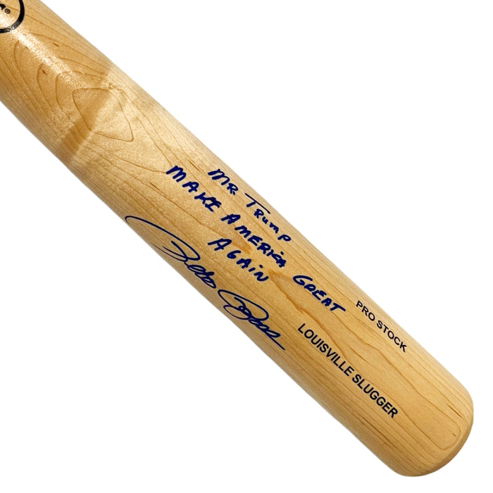 Pete Rose Signed Mr Trump Make America Great Again Inscription Louisville Slugger Official MLB Blonde Baseball Bat (JSA)