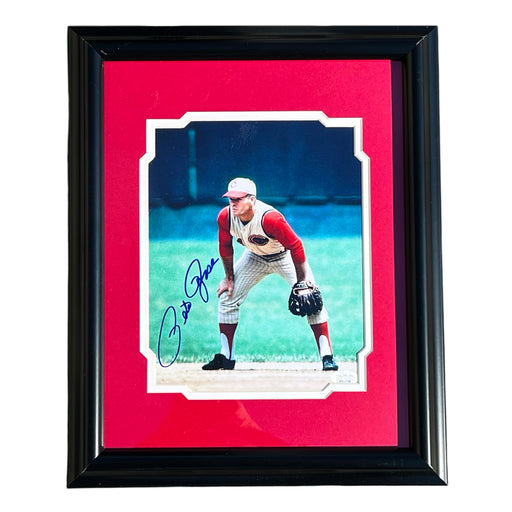 Pete Rose Signed Cincinnati Pose 3 Baseball Framed 8x10 Photo (JSA)