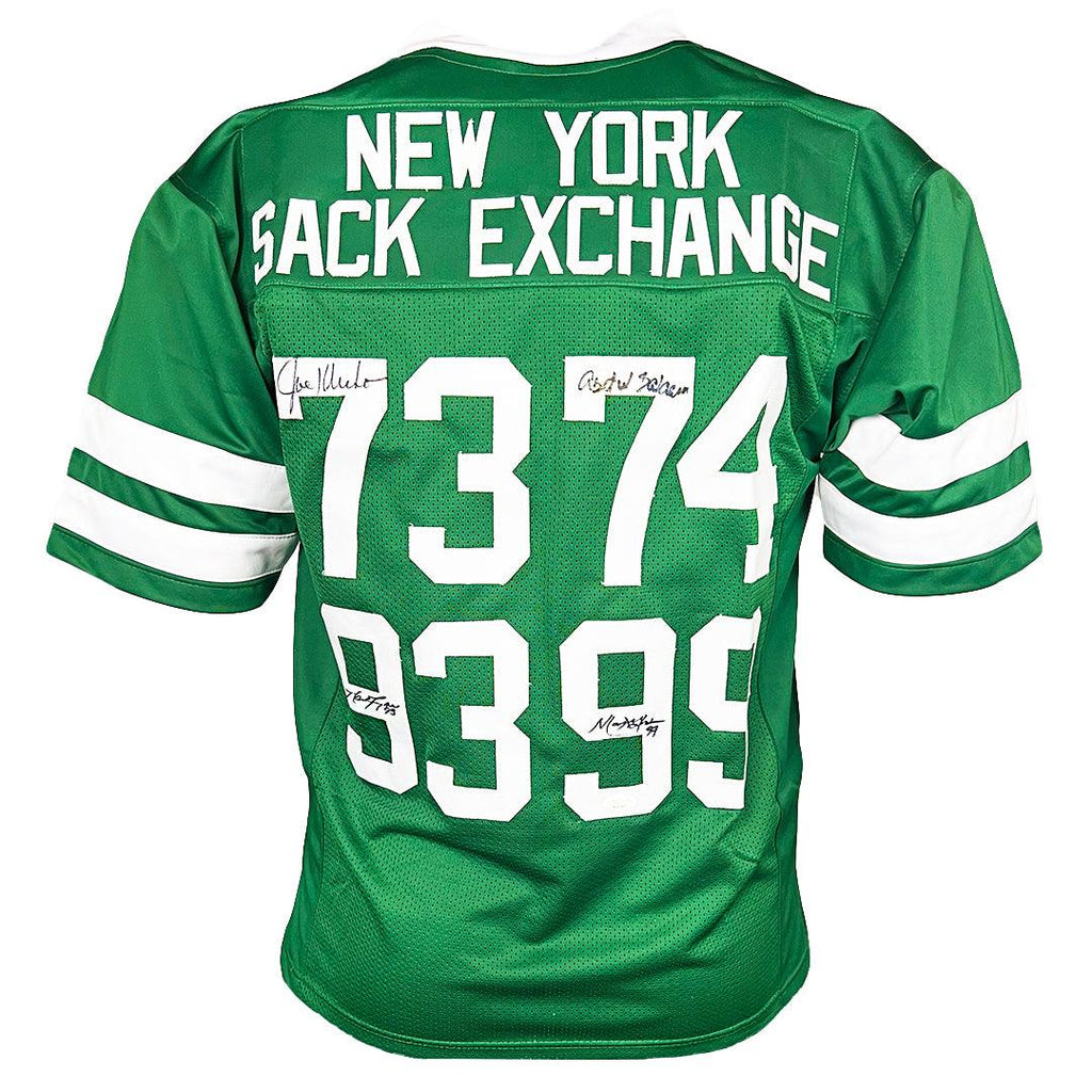 Sack Exchange Signed New York Green Football Jersey (JSA)
