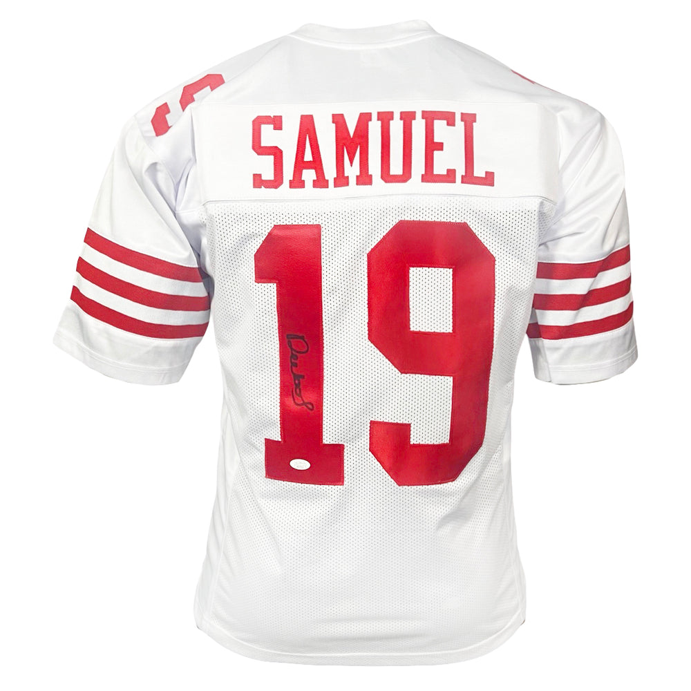 Deebo Samuel Signed San Francisco White Football Jersey (JSA)