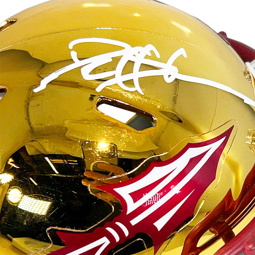 Deion Sanders Signed Florida State Seminoles Chrome Speed Mini Football Helmet (Beckett)