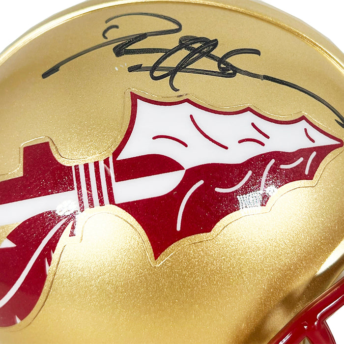 Deion Sanders Signed Florida State Seminoles Mini Football Helmet (JSA)