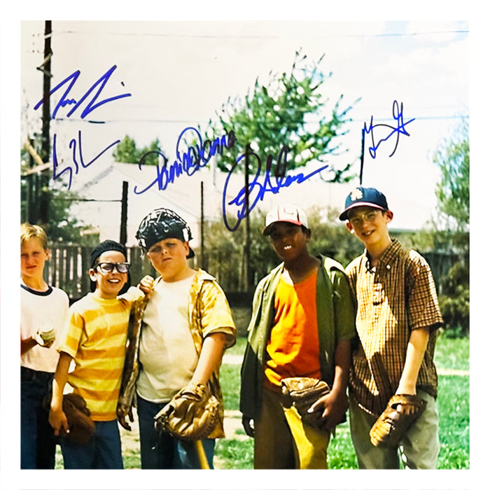 Sandlot Movie Cast Signed 8 Signature Baseball 16x20 Photo (Beckett)