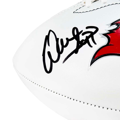 Warren Sapp Signed HOF 13 Inscription Tampa Bay Buccaneers Official NFL Team Logo Football (Beckett)