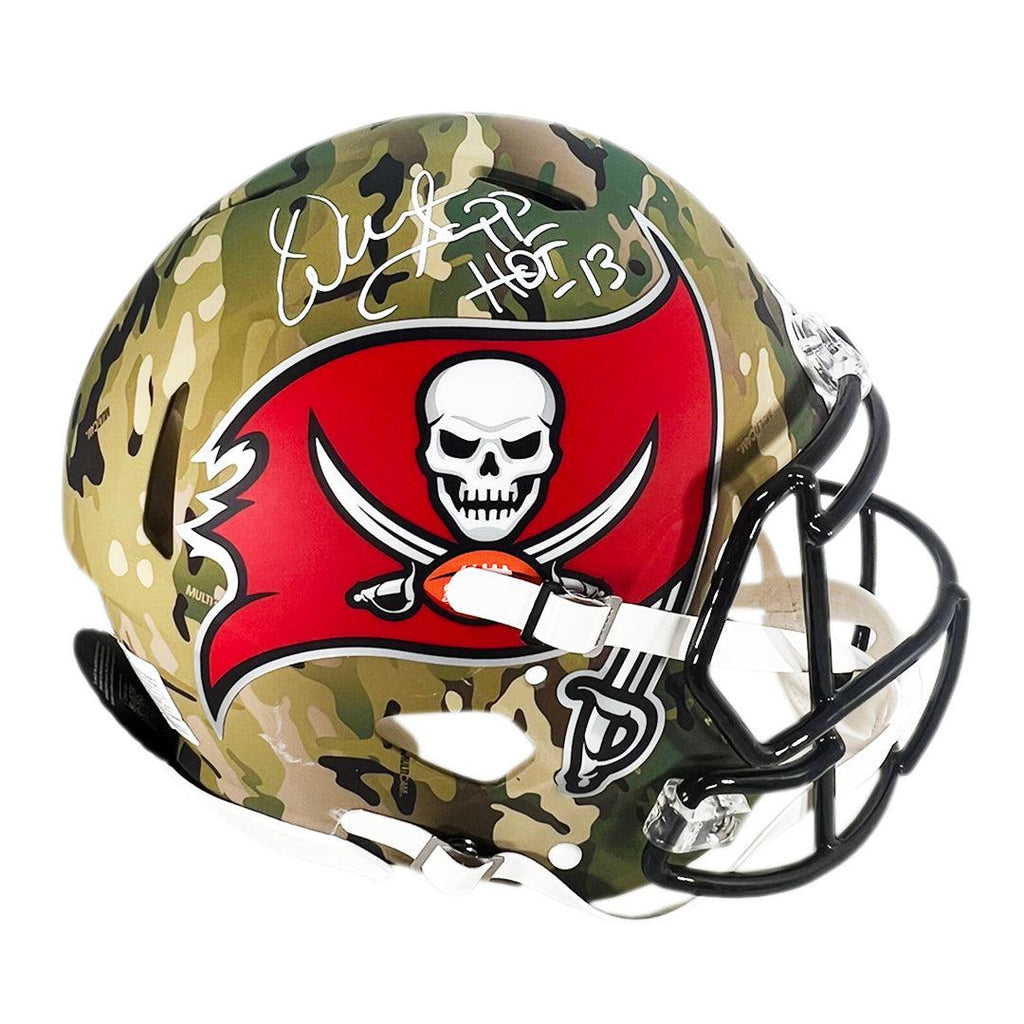 : Warren Sapp Autographed Tampa Bay Buccaneers Camo Mini