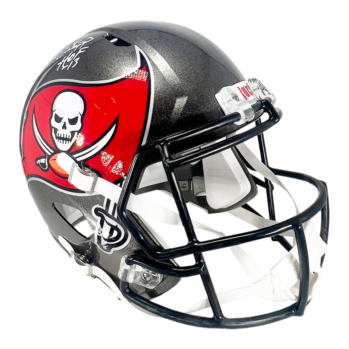 Warren Sapp Signed HOF 13 Inscription Tampa bay Buccaneers Speed Full-Size Replica Football Helmet (BECKETT )