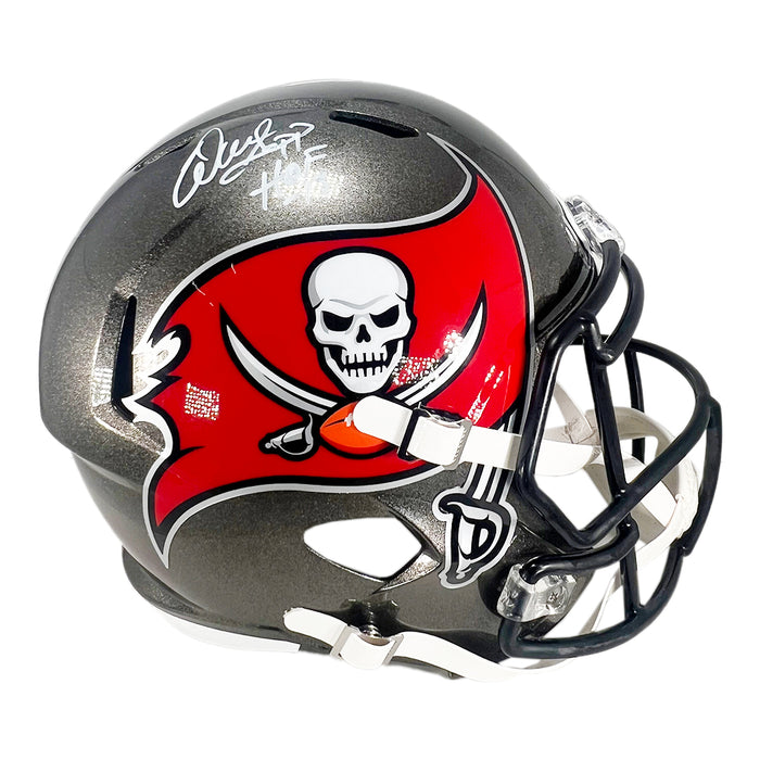 Warren Sapp Signed HOF 13 Inscription Tampa bay Buccaneers Speed Full-Size Replica Football Helmet (BECKETT )