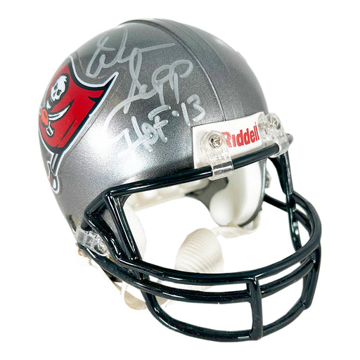 Warren Sapp Signed HOF 2013 Inscription Tampa Bay Buccaneers Mini Football Helmet (JSA)