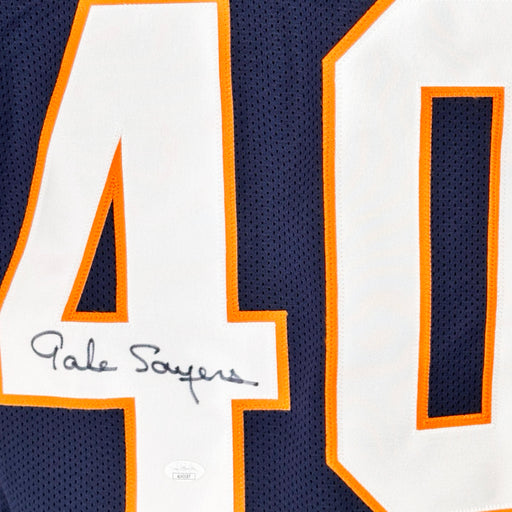 Gale Sayers Signed Chicago Blue Football Jersey (JSA)