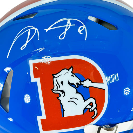Shannon Sharpe Signed Denver Broncos Throwback Authentic Speed Full-Size Football Helmet (JSA)