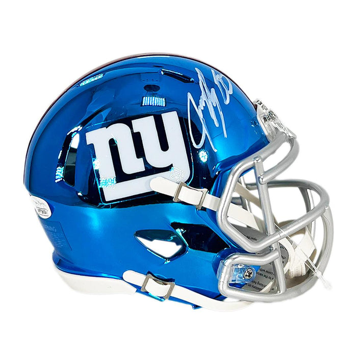 Jeremy Shockey Autographed New York Giants Mini Helmet JSA