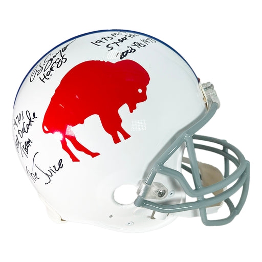 OJ Simpson Signed Multi Inscription Buffalo Bills Throwback 65-73 Authentic Full-Size Football Helmet (JSA)