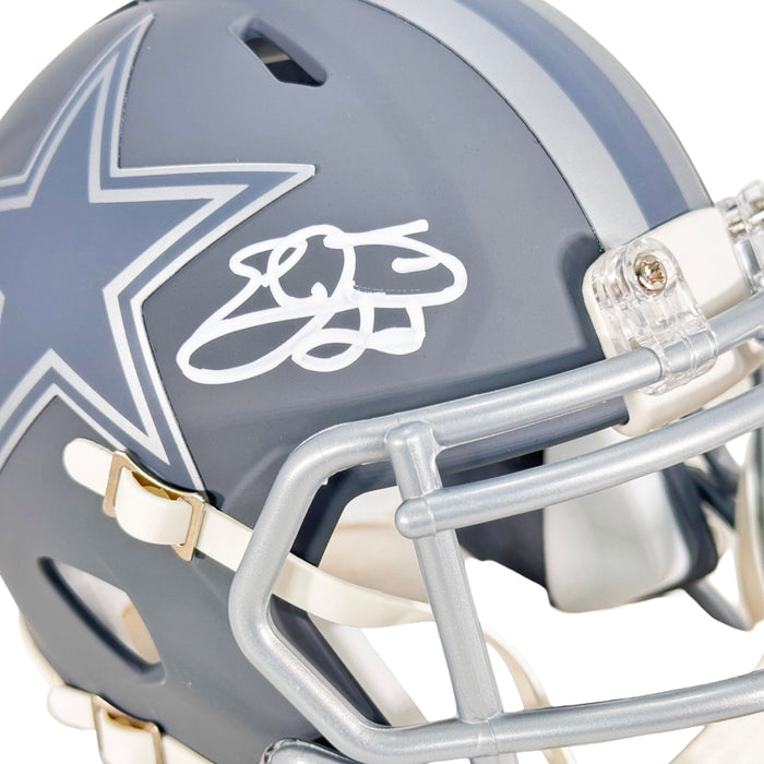 Emmitt Smith Signed Dallas Cowboys Slate Alternate Speed Mini Football Helmet (Beckett)