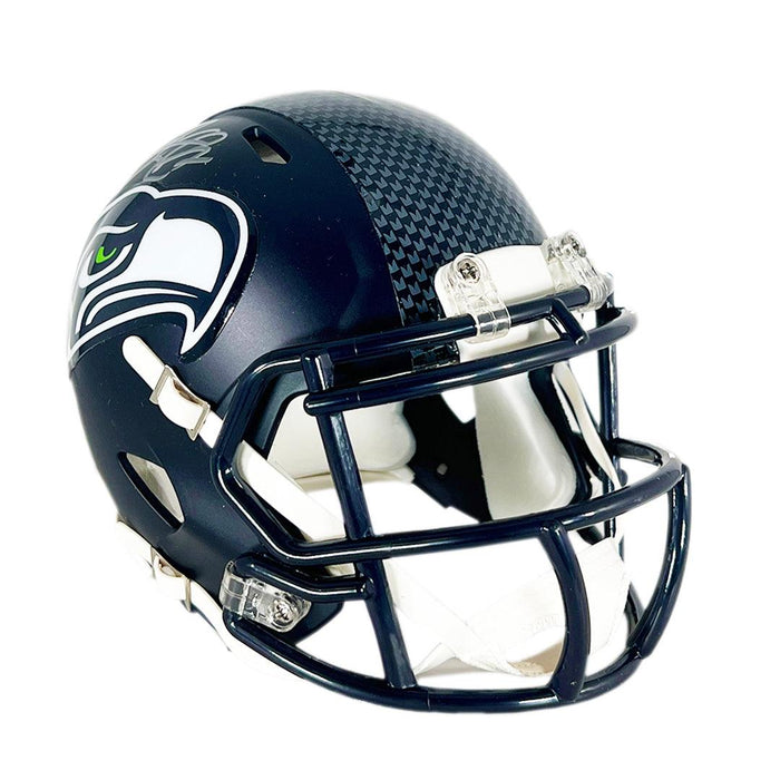 0076331 - Geno Smith signed green Seattle Seahawks Blaze Alternate Riddell  Speed Mini Helmet - solemade™