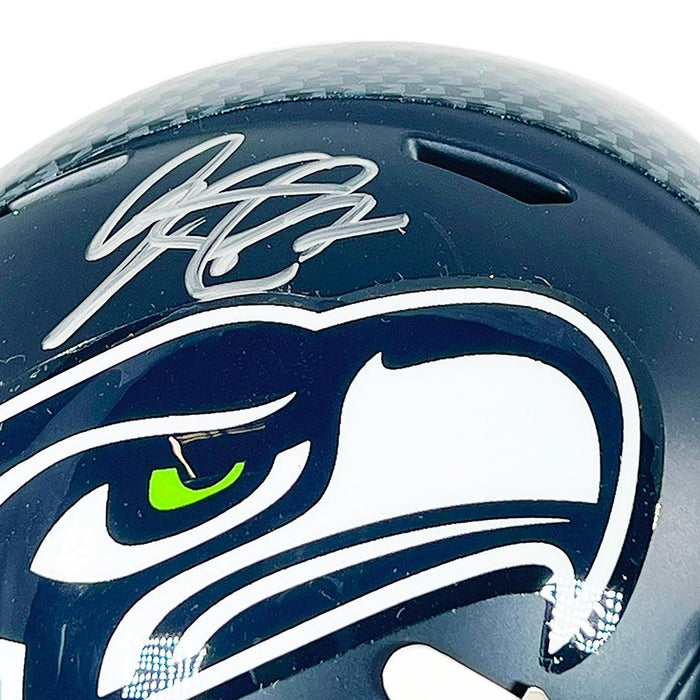 0076331 - Geno Smith signed green Seattle Seahawks Blaze Alternate Riddell  Speed Mini Helmet - solemade™