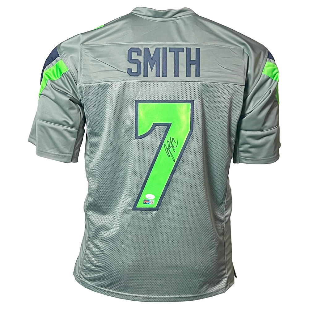 Geno Smith Signed Seattle Grey Football Jersey JSA RSA