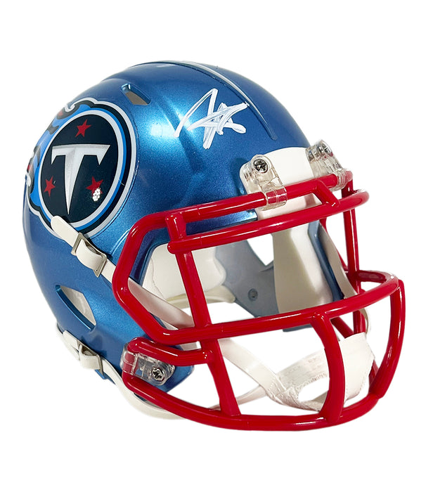 Tyjae Spears Signed Tennessee Titans Flash Speed Mini Football Helmet (JSA)