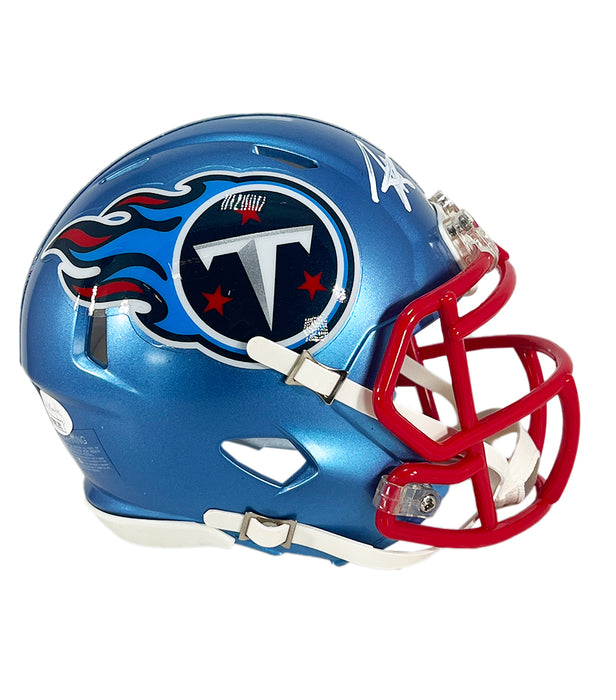 Tyjae Spears Signed Tennessee Titans Flash Speed Mini Football Helmet (JSA)