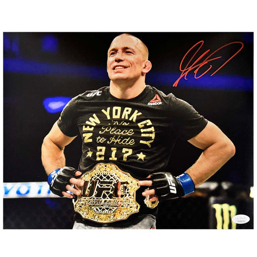 George St-Pierre Signed 11x14 Photo (JSA)