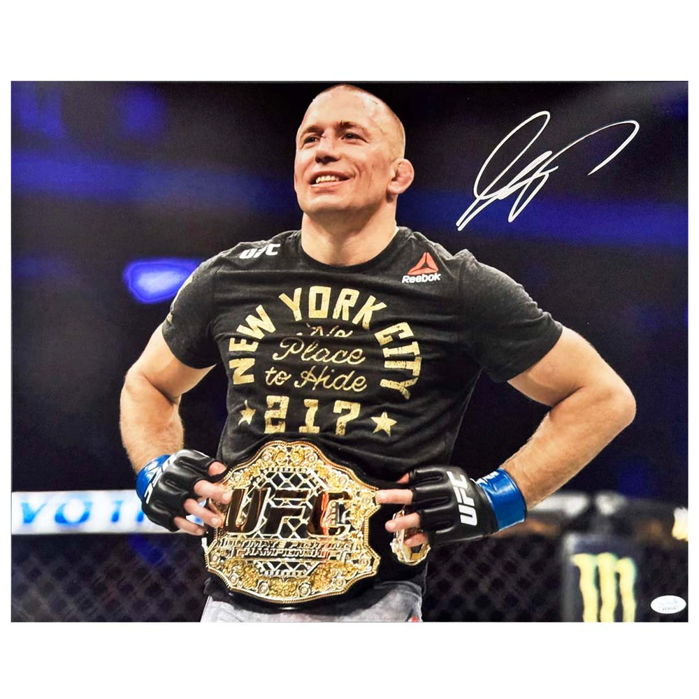 George St-Pierre Signed 16x20 Photo (JSA)