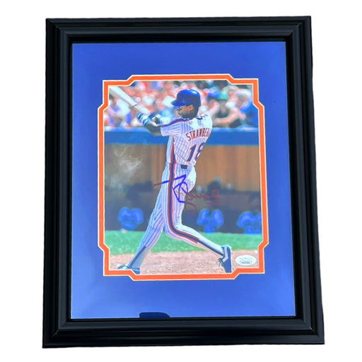 Darryl Strawberry Signed New York Pose 1 Baseball Framed 8x10 Photo (JSA)