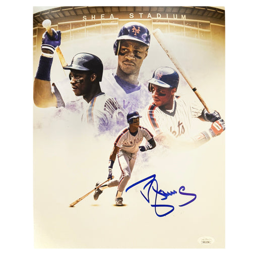 Darryl Strawberry Signed New York Pose 11 Baseball 8x10 Photo (JSA)