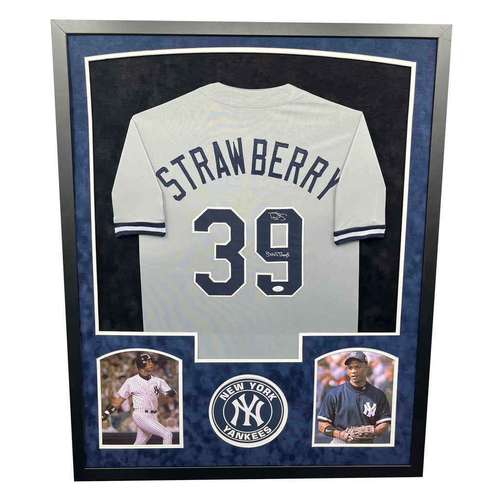 Darryl Strawberry Signed New York Yankees Custom Jersey (Beckett