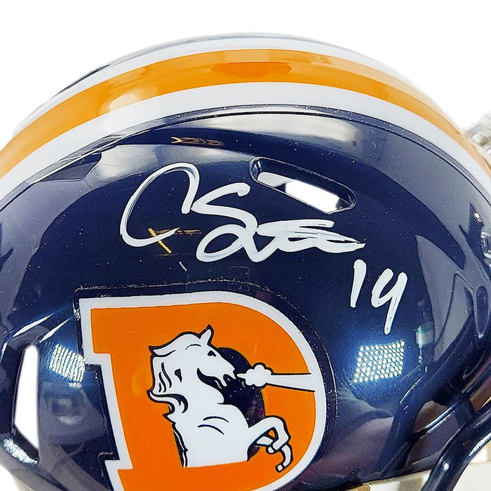 Courtland Sutton Signed Denver Broncos Color Rush Speed Mini Football — RSA