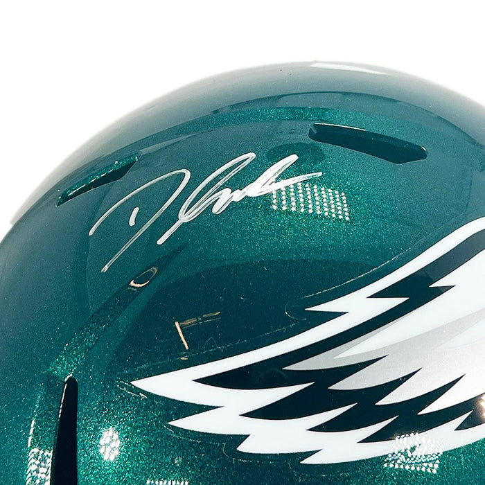 D'Andre Swift Signed Philadelphia Eagles Speed Full-Size Replica Football Helmet (JSA) - RSA