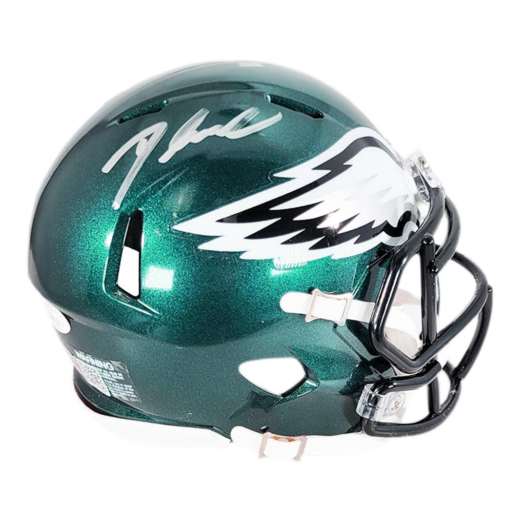 D'Andre Swift Signed Philadelphia Eagles Speed Mini Football Helmet (J — RSA