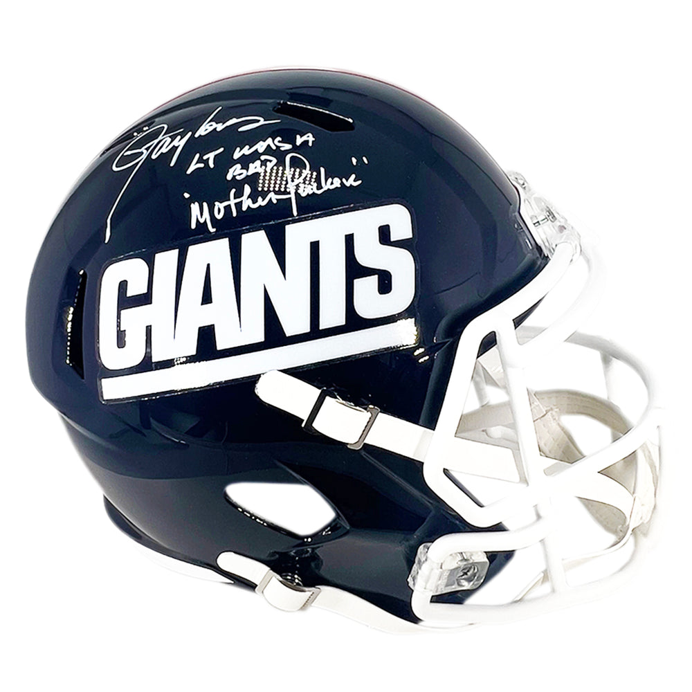 Lawrence Taylor Signed LT was a Bad Motherfucker! Inscription New York  Giants Speed Full-Size Replica Football Helmet (JSA)