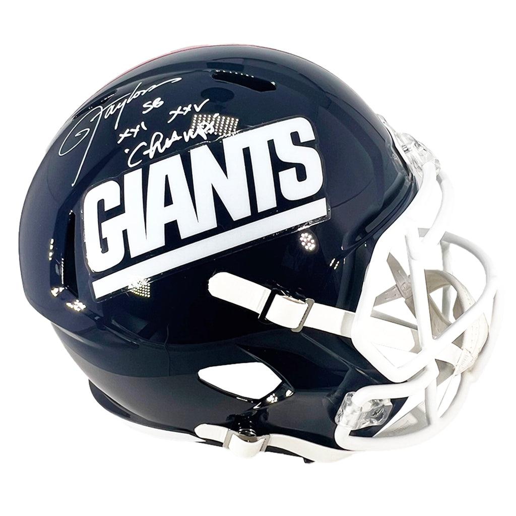 LAWRENCE TAYLOR AUTOGRAPHED NEW YORK GIANTS FULL SIZE PROLINE ZLT HELM –  Super Sports Center