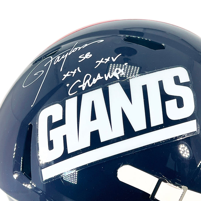 Lawrence Taylor Signed New York Giants Full-Size Replica Football Helmet  (JSA)