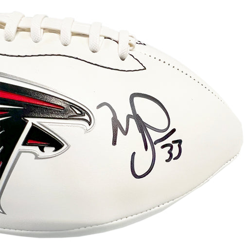 Michael Turner Signed Atlanta Falcons Official NFL Team Logo White Football (Beckett)