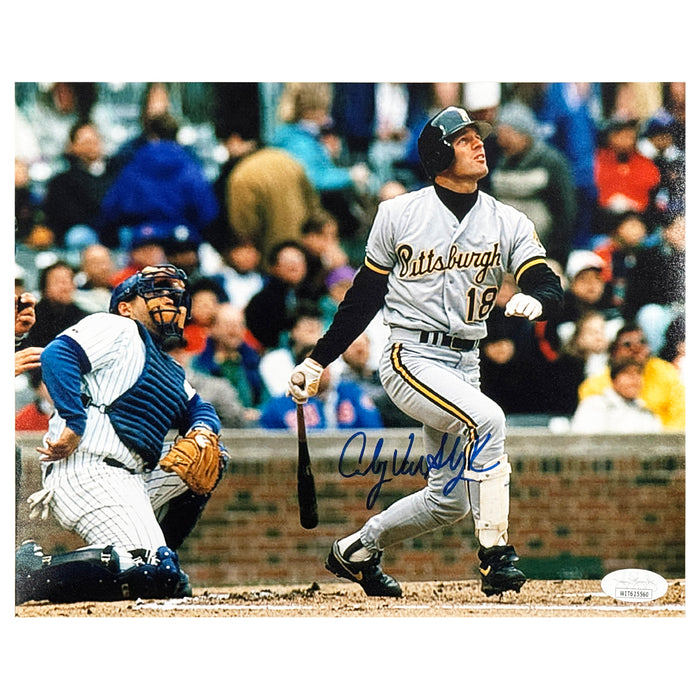 Andy Van Slyke Signed Pittsburgh Pose 1 Baseball 8x10 Photo (JSA)