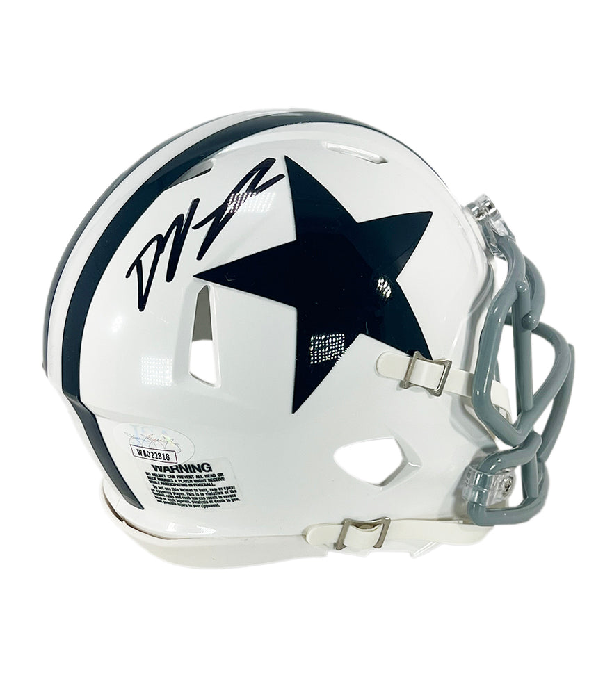 Deuce Vaughn Signed Dallas Cowboys Throwback Speed Mini Football Helmet (JSA)