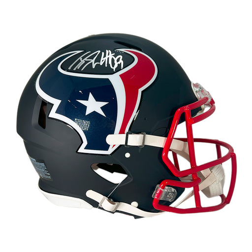 JJ Watt Signed Houston Texans Authentic Flat Black Speed Full-Size Football Helmet (JSA)