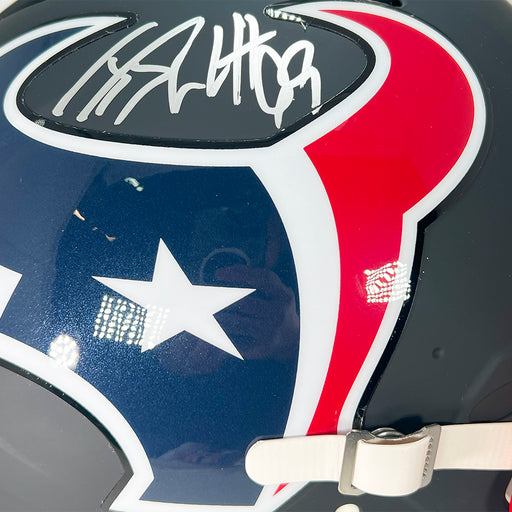 JJ Watt Signed Houston Texans Authentic Flat Black Speed Full-Size Football Helmet (JSA)