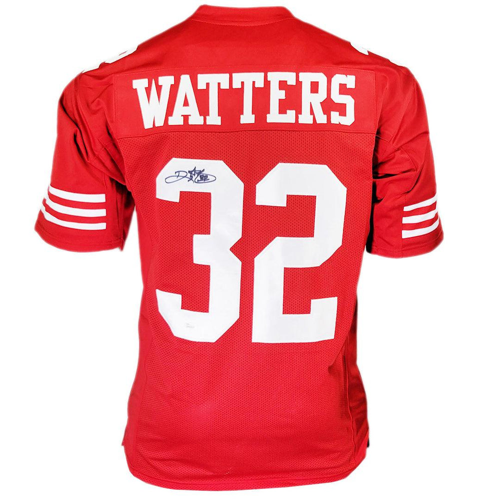 RSA Ricky Watters Signed San Francisco Red Football Jersey (JSA)