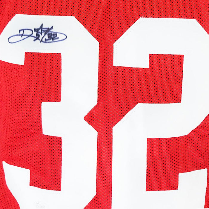 RSA Ricky Watters Signed San Francisco Red Football Jersey (JSA)