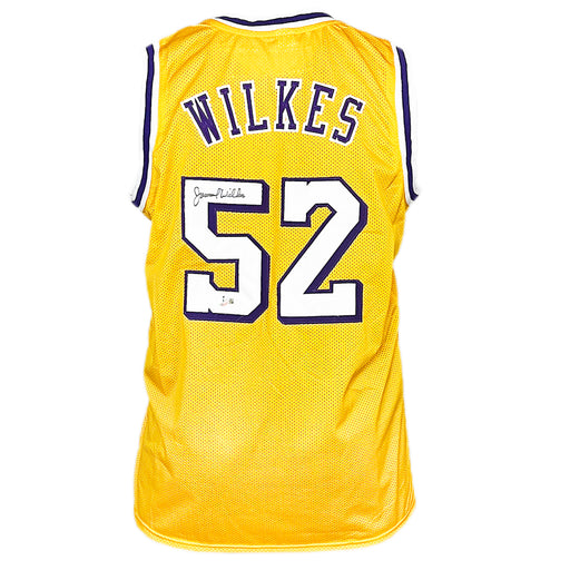 Jamaal Wilkes Signed Los Angeles Yellow Basketball Jersey (Beckett)