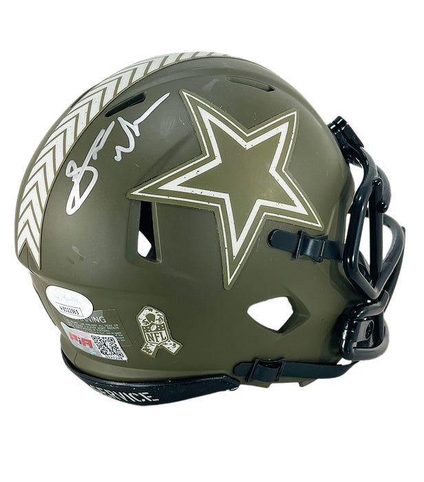 Sam Williams Signed Dallas Cowboys Salute to Service Speed Mini Football Helmet (JSA)