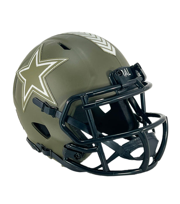 Sam Williams Signed Dallas Cowboys Salute to Service Speed Mini Football Helmet (JSA)