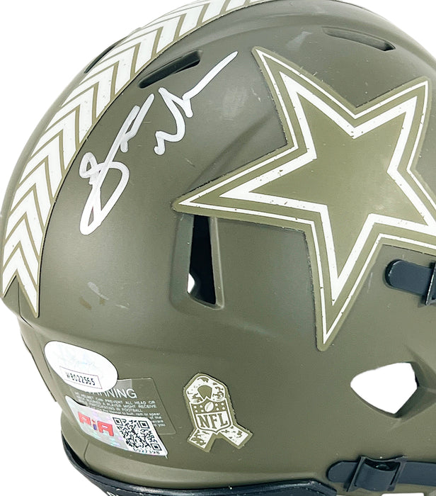Sam Williams Signed Dallas Cowboys Salute to Service Speed Mini Football Helmet (JSA)