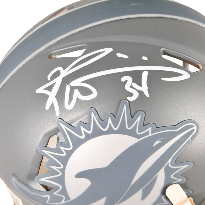 Ricky Williams Signed Miami Dolphins Slate Alternate Speed Mini Football Helmet (Beckett)